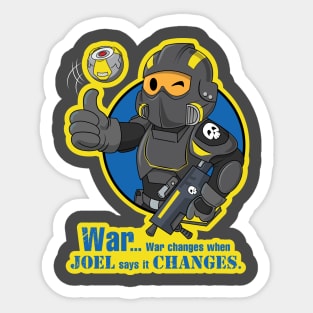 Dive Boy Fallout and Helldivers Mash Up Sticker